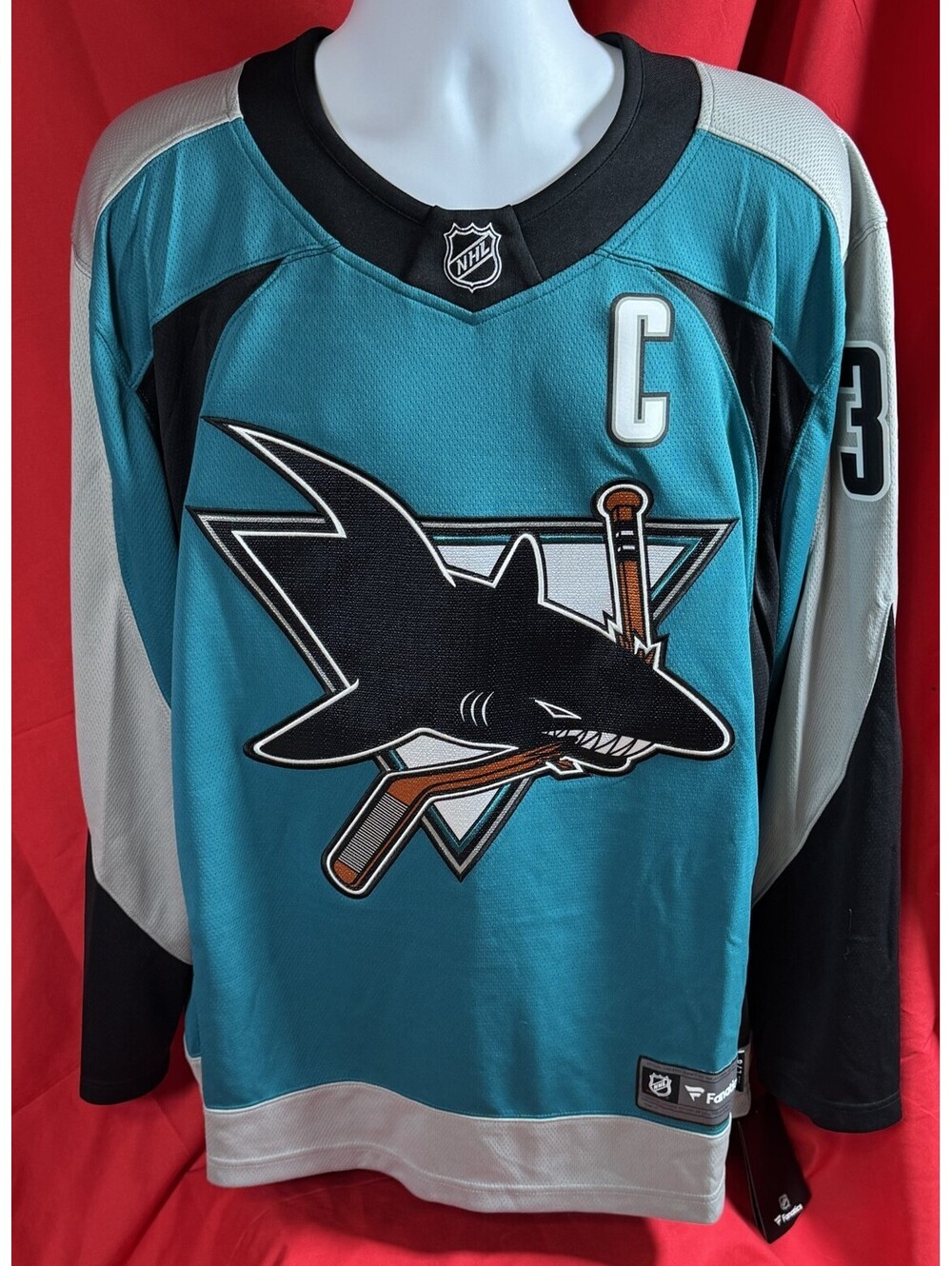 Fanatics Breakaway Logan Couture San Jose Sharks Teal Jersey Men's L NWT